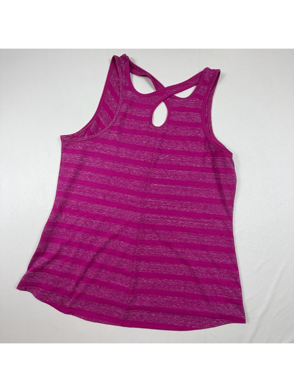 The North Face Women's Pink Striped Athletic Tank Top XL